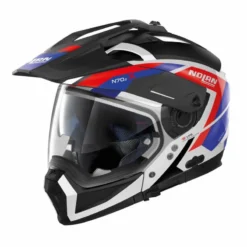 Nolan N70-2 X Grandes Alpes 26 Metal Wit Blauw Rood Multihelm -Motorfietsuitrusting Winkel 5c07e72134cd5 nolan n70 2x grandes alpes rood wit blauw 026