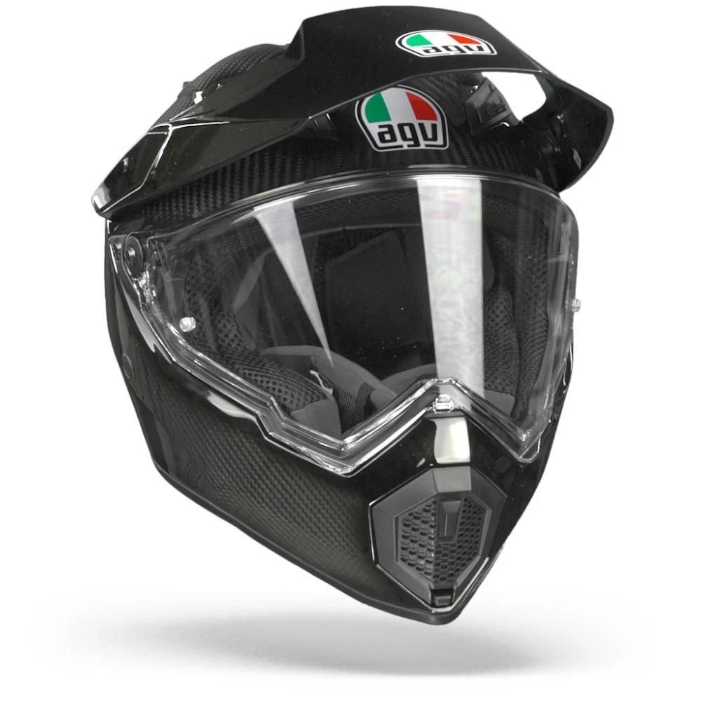 AGV AX9 Glanzend Carbon Adventure Helm 4 AGV AX9 Glanzend Carbon Adventure Helm - Afbeelding 4