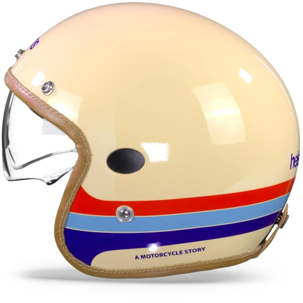 Helstons Mora Carbon Fiber Beige Jethelm 3 Helstons Mora Carbon Fiber Beige Jethelm - Afbeelding 3