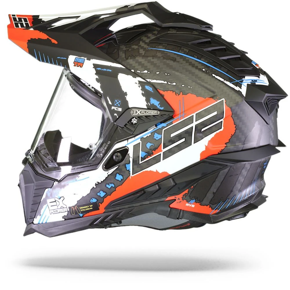 LS2 MX701 C Explorer Extend Mat Rood Adventure Helm 1 LS2 MX701 C Explorer Extend Mat Rood Adventure Helm