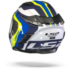 LS2 FF327 Challenger Galactic Glans Wit Geel Blauw Integraalhelm -Motorfietsuitrusting Winkel Ls2 ff327 challenger galactic white yellow blue.16