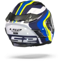 LS2 FF327 Challenger Galactic Glans Wit Geel Blauw Integraalhelm -Motorfietsuitrusting Winkel Ls2 ff327 challenger galactic white yellow blue.22
