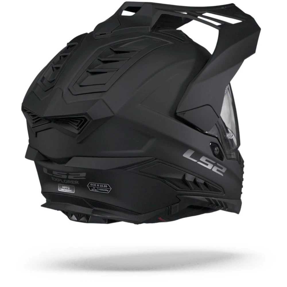 LS2 MX701 Explorer Solid Mat Zwart Adventure Helm 4 LS2 MX701 Explorer Solid Mat Zwart Adventure Helm - Afbeelding 4
