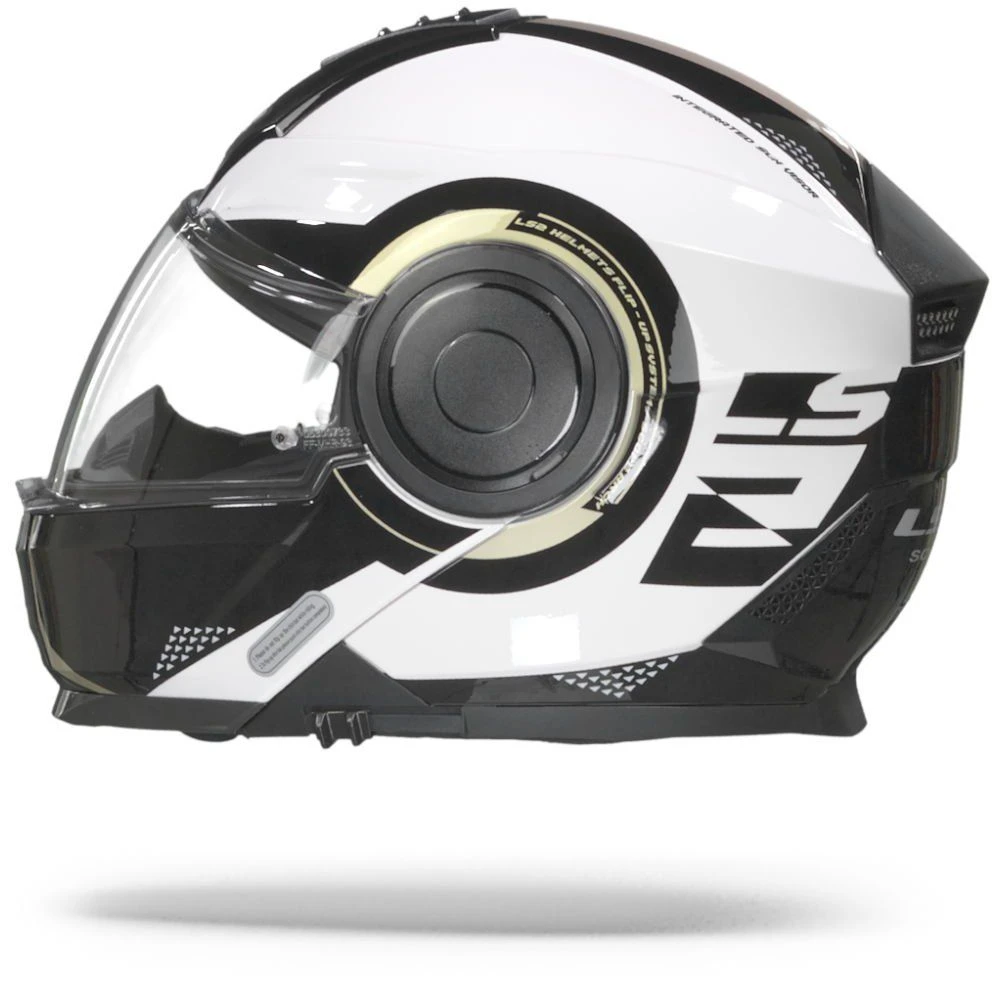 LS2 FF902 Scope Arch Glans Wit Titanium Systeemhelm 1 LS2 FF902 Scope Arch Glans Wit Titanium Systeemhelm