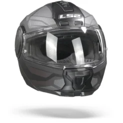 LS2 FF902 Scope Axis Zwart Titanium Systeemhelm