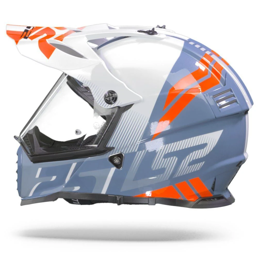 LS2 MX436 Pioneer Evo Evolve Wit Kobalt Adventure Helm 5 LS2 MX436 Pioneer Evo Evolve Wit Kobalt Adventure Helm - Afbeelding 5
