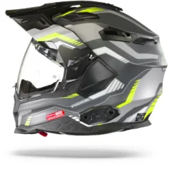 Nexx X.WED2 Columbus Grijs Neon Mat Adventure Helm -Motorfietsuitrusting Winkel Nexx x wed 2 columbus grey neon mt.11