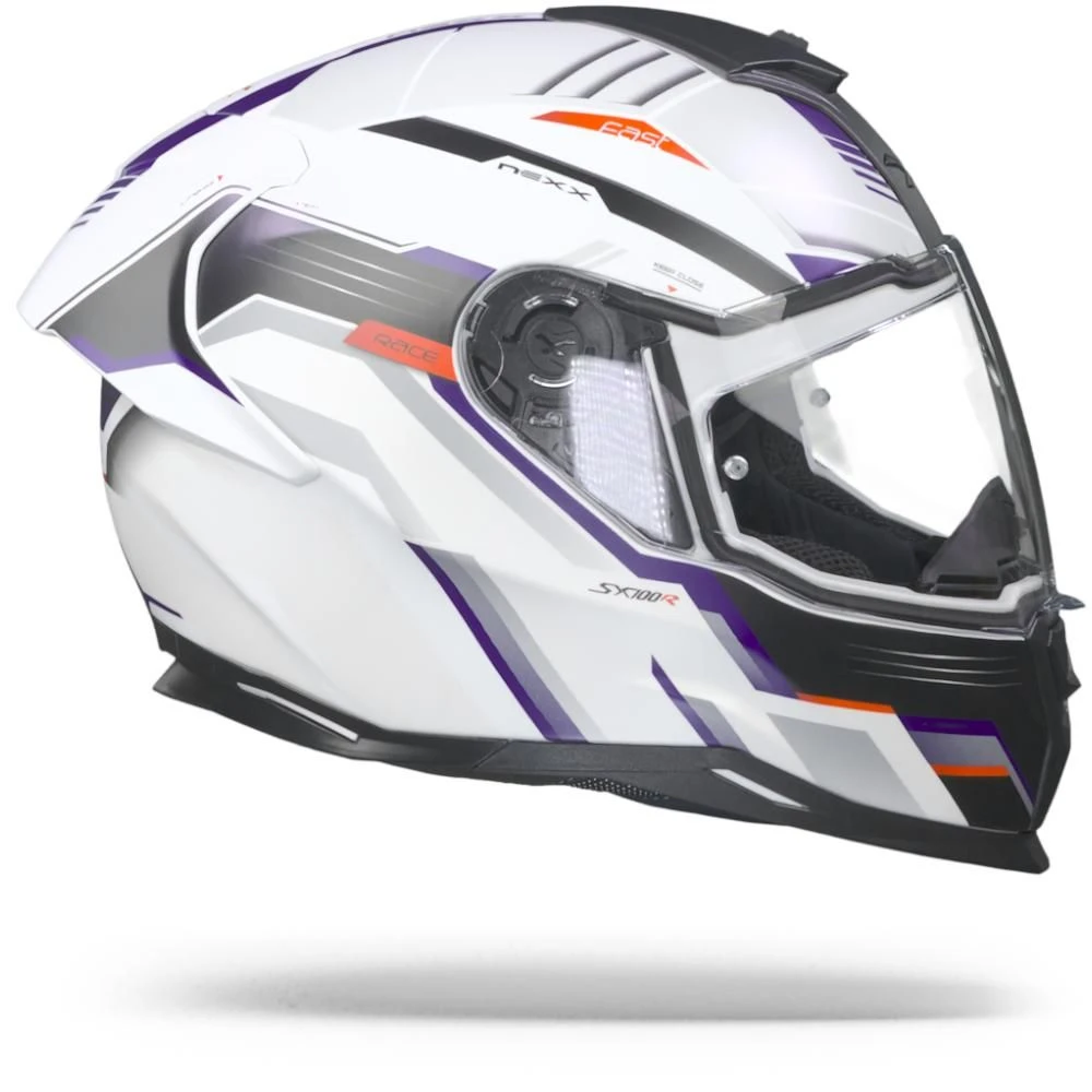 Nexx SX.100R Gridline Wit Blauw Mat Integraalhelm 5 Nexx SX.100R Gridline Wit Blauw Mat Integraalhelm - Afbeelding 5