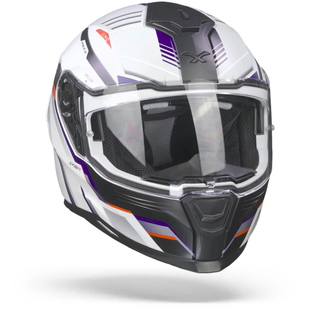 Nexx SX.100R Gridline Wit Blauw Mat Integraalhelm 2 Nexx SX.100R Gridline Wit Blauw Mat Integraalhelm - Afbeelding 2