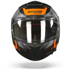 Nolan N80-8 Ally N-Com 41 Mat Zwart Oranje Integraalhelm -Motorfietsuitrusting Winkel Nolan n80 8 ally n com 41.01