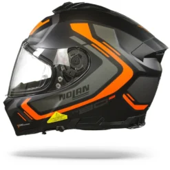 Nolan N80-8 Ally N-Com 41 Mat Zwart Oranje Integraalhelm -Motorfietsuitrusting Winkel Nolan n80 8 ally n com 41.11