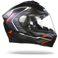 Nolan N80-8 Thunderbolt N-Com 030 Mat Zwart Blauw Oranje Integraalhelm