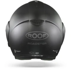 ROOF Roadster Iron Mat Zwart Zwart Jethelm -Motorfietsuitrusting Winkel Roof roadster iron mat black black.19