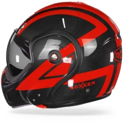 ROOF BoXXer Carbon Dart Rood Systeemhelm -Motorfietsuitrusting Winkel Roof boXXer carbon dart red.11