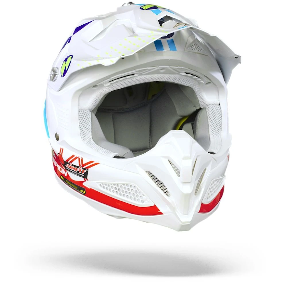 Scorpion VX-22 Air Ares Wit-Blauw-Rood Crosshelm 2 Scorpion VX-22 Air Ares Wit-Blauw-Rood Crosshelm - Afbeelding 2