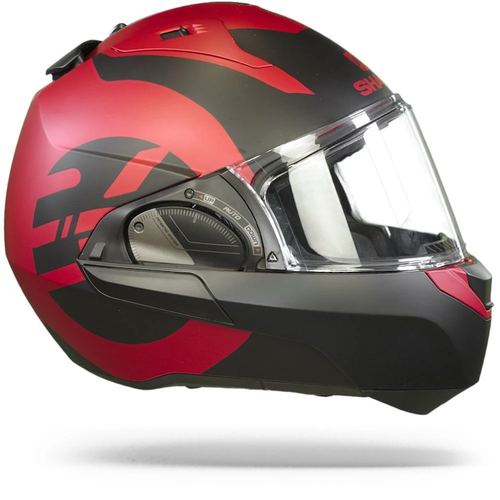 Shark Evo ES Kedje Mat Rood Zwart Rood RKR Systeemhelm 5 Shark Evo ES Kedje Mat Rood Zwart Rood RKR Systeemhelm - Afbeelding 5