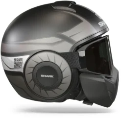 Shark Street Drak Tribute Rm Mat Zwart Chrom Zilver KUS Jethelm -Motorfietsuitrusting Winkel Shark street drak tribute rm matt black chrom silver kus.29