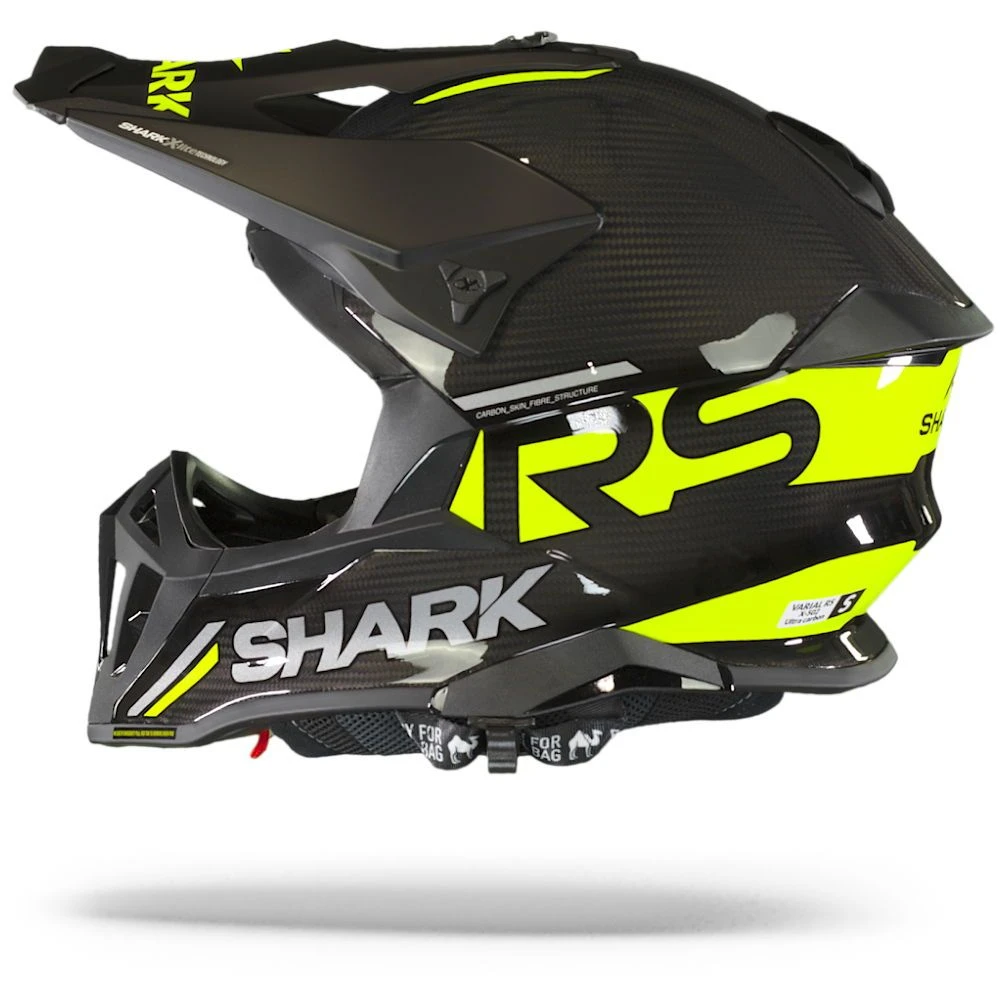 Shark Varial RS Carbon Flair Carbon Geel Carbon DYD Crosshelm 2 Shark Varial RS Carbon Flair Carbon Geel Carbon DYD Crosshelm - Afbeelding 2