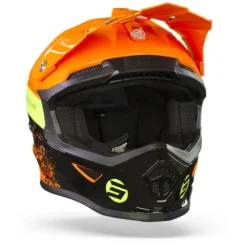 SHOT Furious Kid Roll Oranje Neon Geel Glanzend Crosshelm -Motorfietsuitrusting Winkel Shot furious kid roll orange neon yellow glossy.35