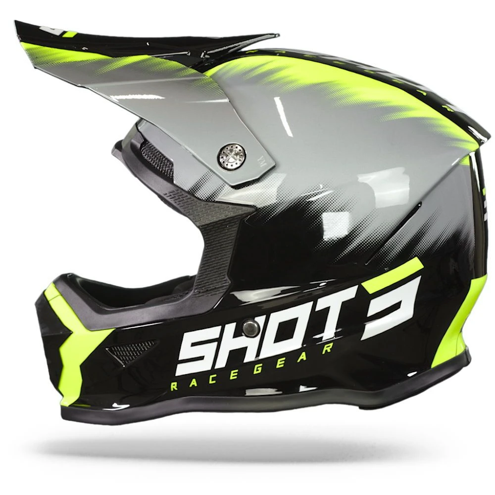 Shot Furious Kid Versus Grijs Neon Geel Crosshelm 3 Shot Furious Kid Versus Grijs Neon Geel Crosshelm - Afbeelding 3