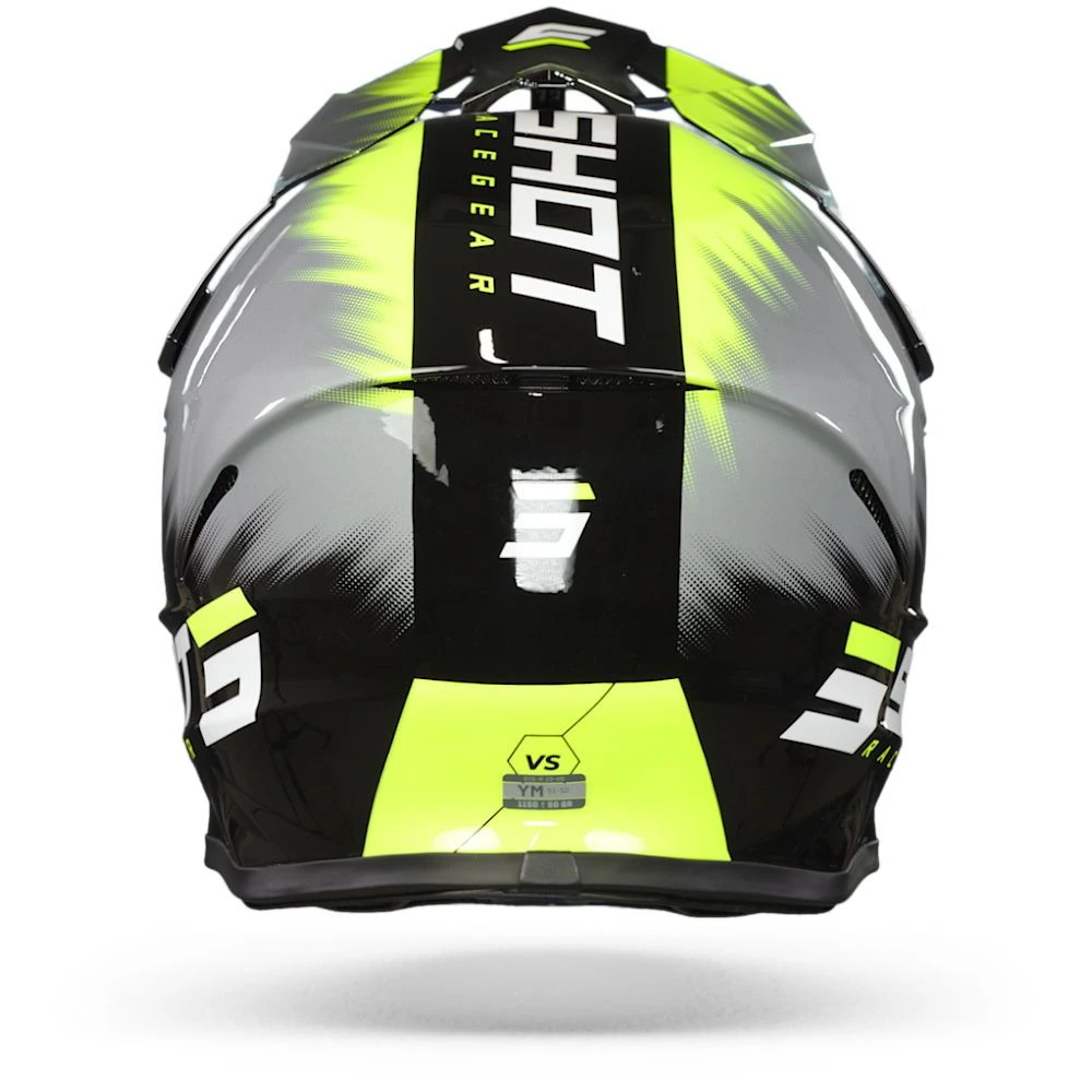 Shot Furious Kid Versus Grijs Neon Geel Crosshelm 1 Shot Furious Kid Versus Grijs Neon Geel Crosshelm