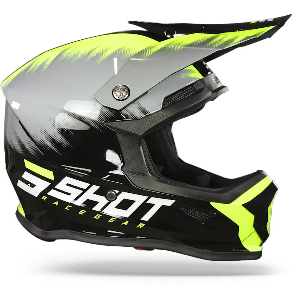 Shot Furious Kid Versus Grijs Neon Geel Crosshelm 5 Shot Furious Kid Versus Grijs Neon Geel Crosshelm - Afbeelding 5