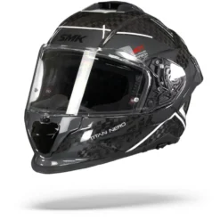 SMK Titan Carbon Nero Wit Grijs Integraalhelm -Motorfietsuitrusting Winkel Smk titan carbon nero white grey.05