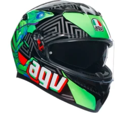 Agv K3 E2206 Mplk Kamaleon Zwart Rood Groen 013 Integraalhelm -Motorfietsuitrusting Winkel agv k3 e2206 mplk kamaleon black red green 013 1