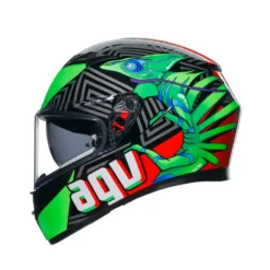 Agv K3 E2206 Mplk Kamaleon Zwart Rood Groen 013 Integraalhelm -Motorfietsuitrusting Winkel agv k3 e2206 mplk kamaleon black red green 013 5