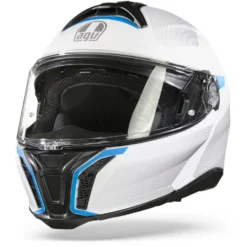 AGV Tourmodular Multi Mplk Frequency Licht Grijs Blauw Systeemhelm -Motorfietsuitrusting Winkel agv tourmodular multi mplk frequency light grey blue frontpage