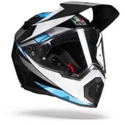 AGV AX9 North Zwart Wit Blauw Adventure Helm -Motorfietsuitrusting Winkel agv ax9 north cyan re.33 1