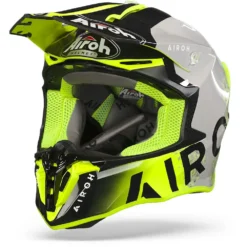 Airoh Twist 2.0 Bit Geel Grijs Crosshelm -Motorfietsuitrusting Winkel airoh twist 2.0 bit yellow grey frontpage