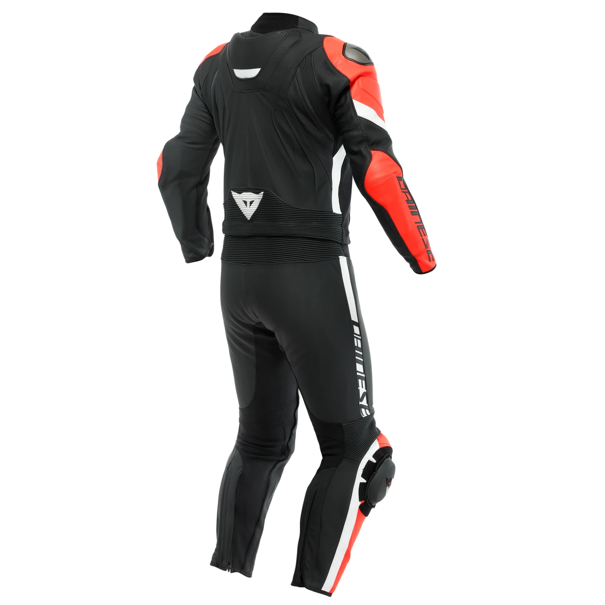 Dainese Avro 4 Leather 2Pcs Suit Black Matt Fluo Red White 2 Dainese Avro 4 Leather 2Pcs Suit Black Matt Fluo Red White - Afbeelding 2