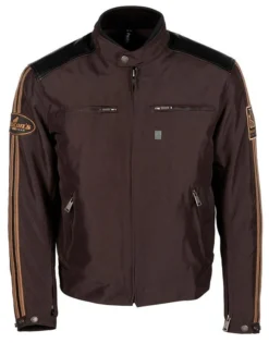 Helstons ACE Tissu-Cuir Marron -Motorfietsuitrusting Winkel blouson helstons ace tissu cuir marron moto vintage homme 24161