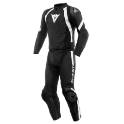 Dainese Avro 4 Leather 2Pcs Suit Black Matt Black Matt White -Motorfietsuitrusting Winkel dainese avro 4 leather 2pcs suit s t black matt black matt white 1 1