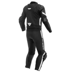 Dainese Avro 4 Leather 2Pcs Suit Black Matt Black Matt White -Motorfietsuitrusting Winkel dainese avro 4 leather 2pcs suit s t black matt black matt white 3 1