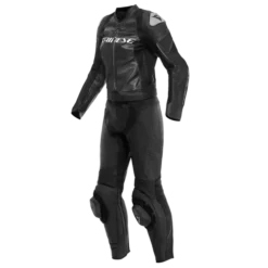 Dainese Mirage Lady Leather 2PCS Suit Black Black White