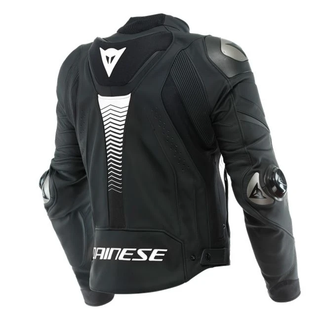 Dainese Super Speed 4 Leather Jacket Black Matt White 1 Dainese Super Speed 4 Leather Jacket Black Matt White