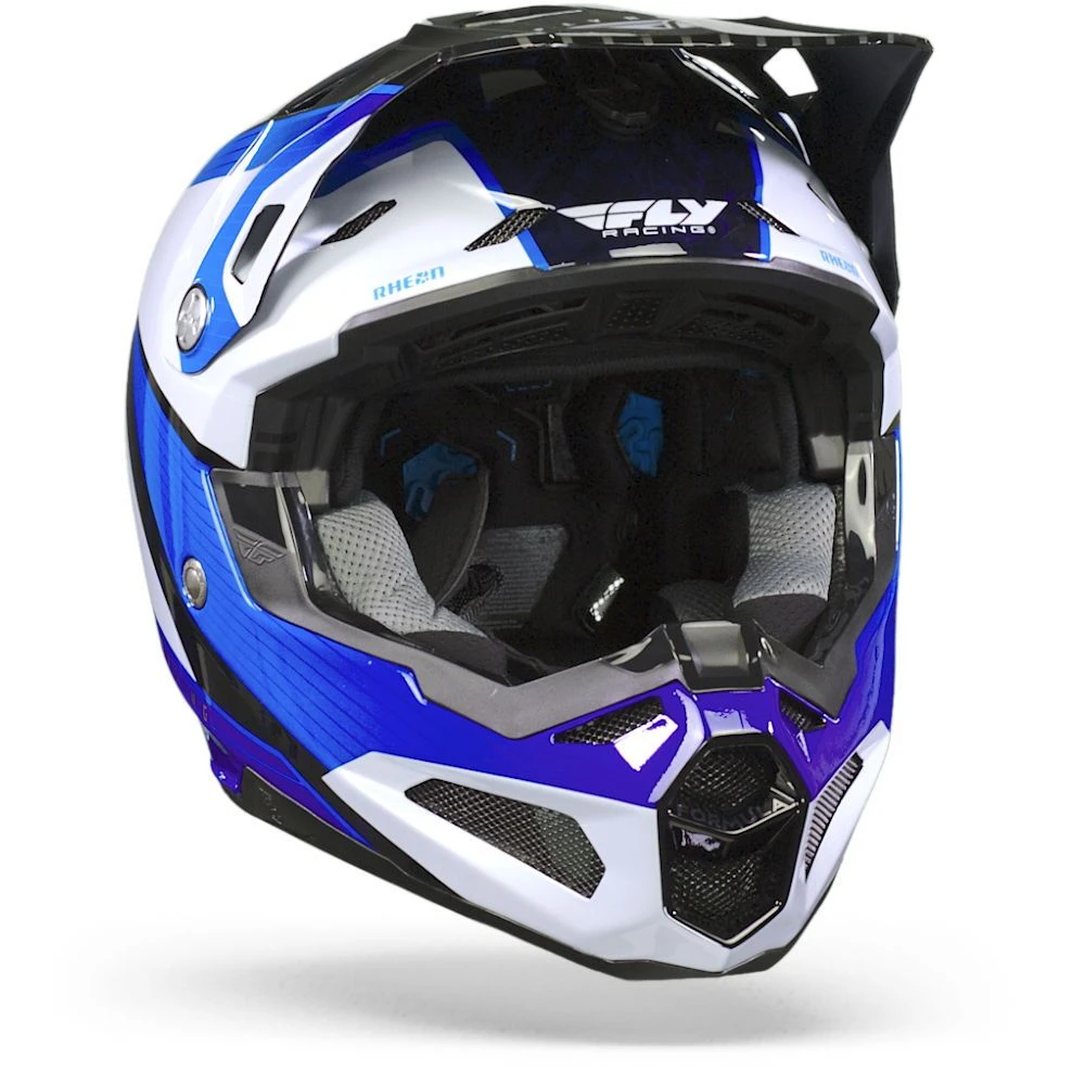 FLY Racing Formula Carbon Prime Blauw Wit Blauw Carbon Crosshelm 2 FLY Racing Formula Carbon Prime Blauw Wit Blauw Carbon Crosshelm - Afbeelding 2