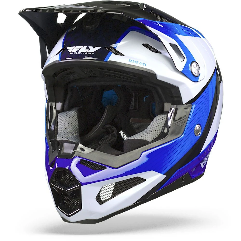 FLY Racing Formula Carbon Prime Blauw Wit Blauw Carbon Crosshelm 5 FLY Racing Formula Carbon Prime Blauw Wit Blauw Carbon Crosshelm - Afbeelding 5