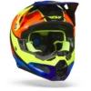 FLY Racing Formula Carbon Prime Hi-Vis Blauw Rood Crosshelm