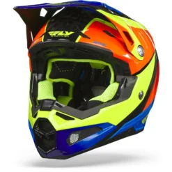 FLY Racing Formula Carbon Prime Hi-Vis Blauw Rood Crosshelm -Motorfietsuitrusting Winkel fly racing formula carbon prime hi vis blue red frontpage