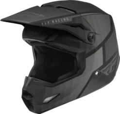 FLY Racing Kinetic Drift Zwart Charcoal Crosshelm