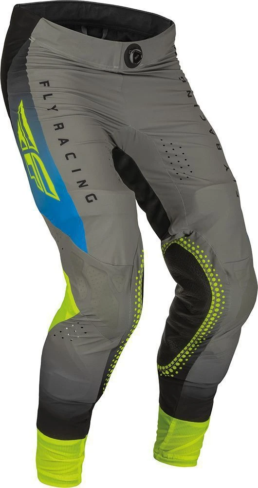 Fly Racing MX Pants Lite Grey Blue Hi-Vis 1 Fly Racing MX Pants Lite Grey Blue Hi-Vis