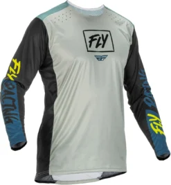 FLY Racing Lite Jersey Grey Teal Hi-Vis