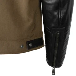 Helstons CRUISER Cuir-Tissu Nylon Kaki -Motorfietsuitrusting Winkel helstons cruiser cuir tissu nylon kaki 3