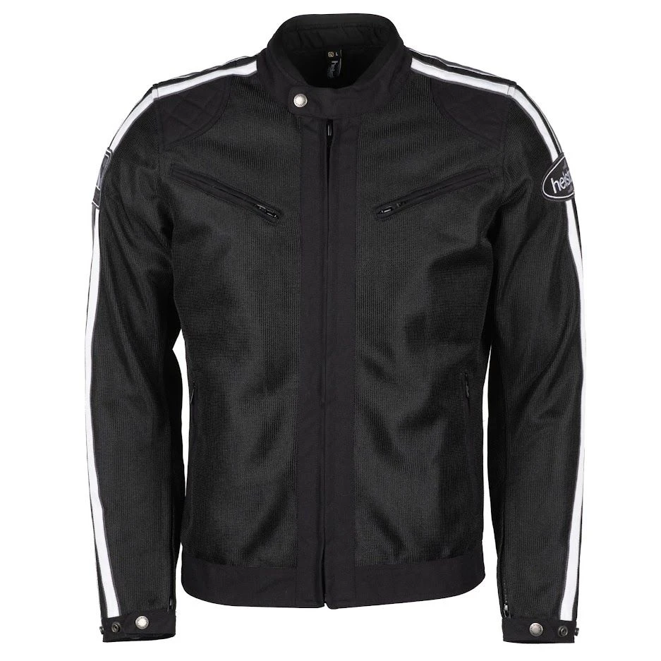 Helstons Pace Air Mesh Fabric Black White Grey Jacket 5 Helstons Pace Air Mesh Fabric Black White Grey Jacket - Afbeelding 5