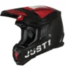Just1 Helmet J-22 Adrenaline Rood Wit Carbon Mat Crosshelm