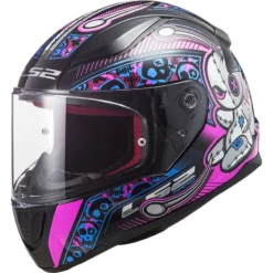 LS2 FF353 Rapid Mini Voodoo Zwart Fluo Roze Integraalhelm