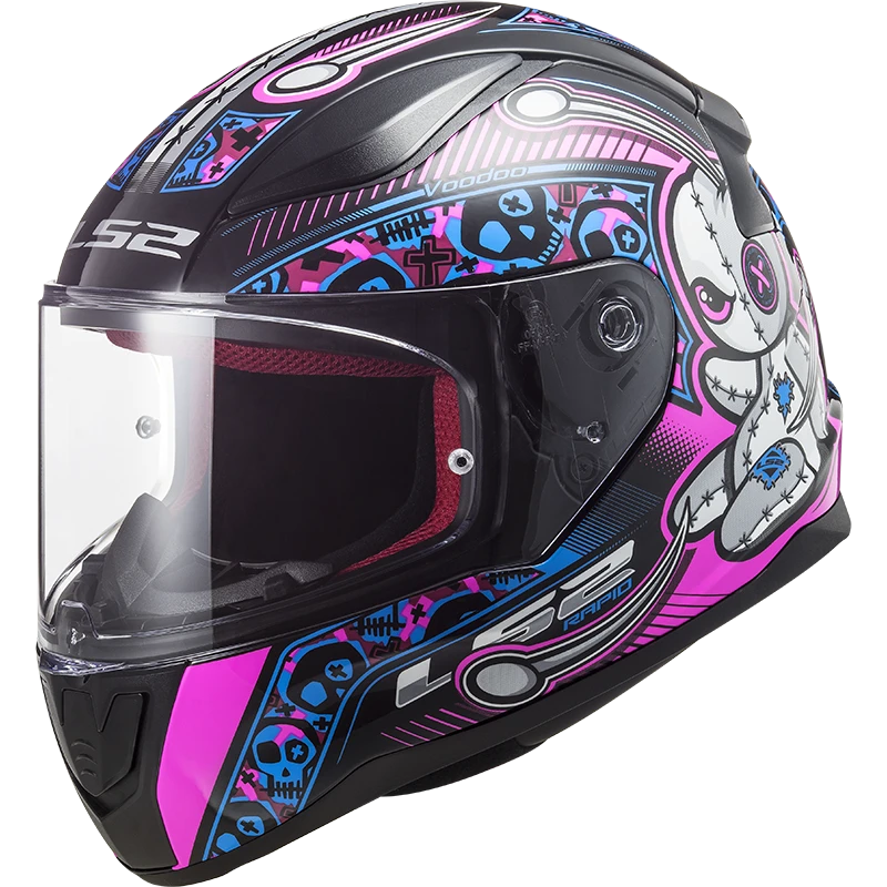 LS2 FF353 Rapid Mini Voodoo Zwart Fluo Roze Integraalhelm 1 LS2 FF353 Rapid Mini Voodoo Zwart Fluo Roze Integraalhelm